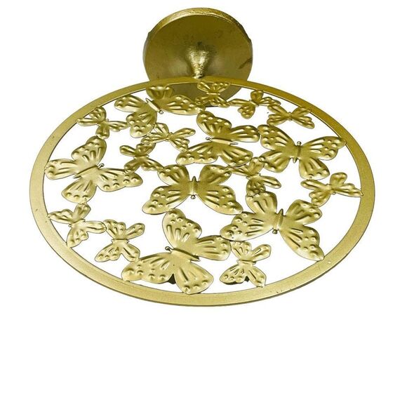 12" Round Gold Butterfly Tabletop Decor - Picture 5 of 10